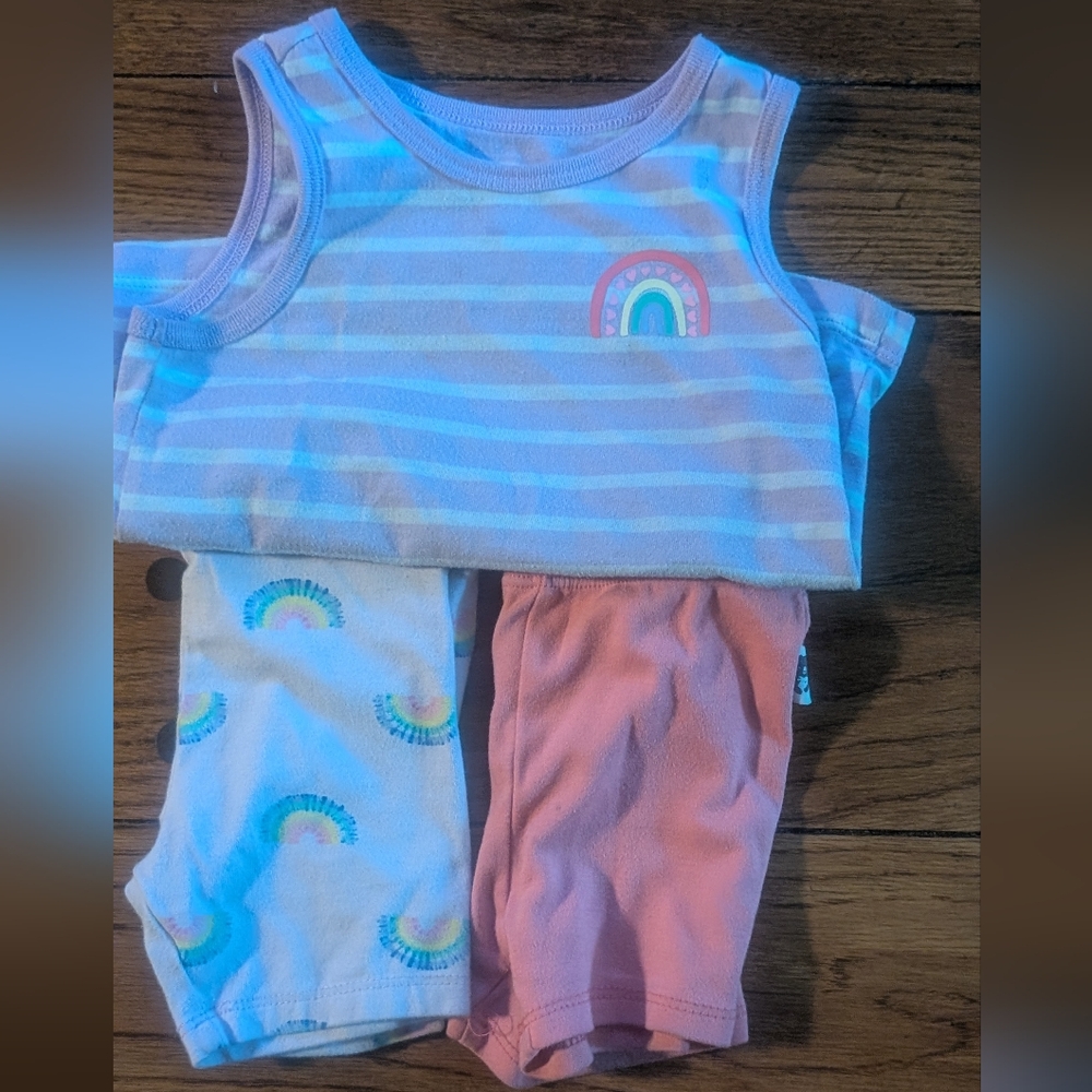 Garanimals Pastel Striped Tank and Shorts Set